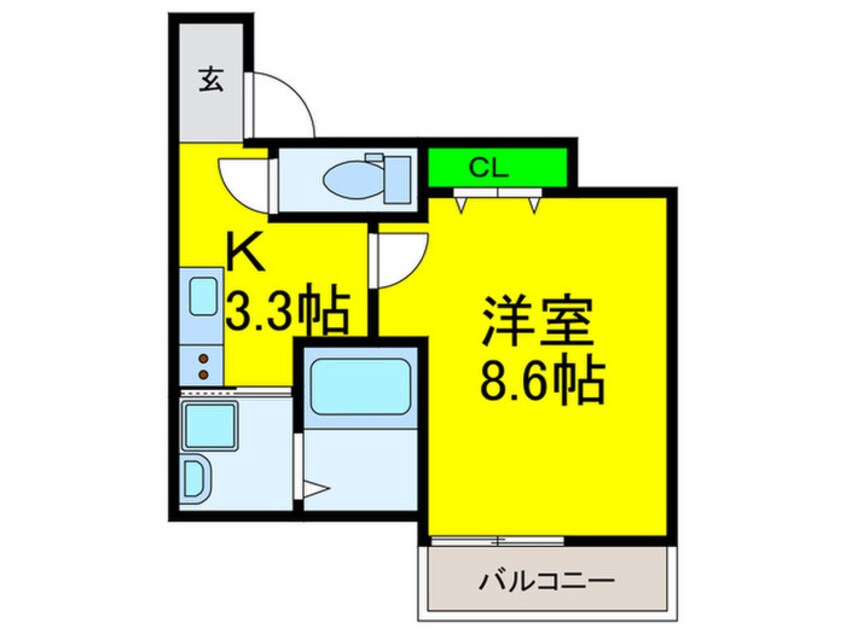 間取図 フジパレス鳳中町ノース