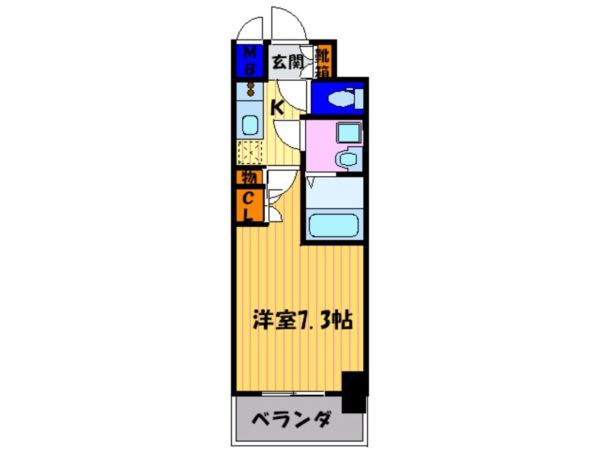 間取図 エスリ－ド烏丸五条駅前(402)