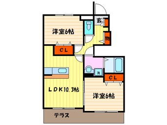 間取図 グレ－スコ－ト