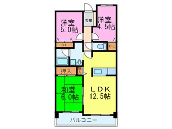 間取図 千里五月ヶ丘ハイツⅤ番館