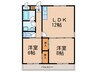 マンションユタカ 2LDKの間取り