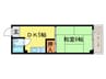レジデンス桂 1DKの間取り