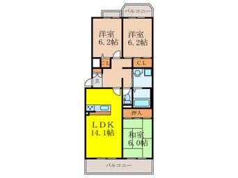 間取図 グリーンビュー少路