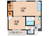 クオーレ神崎川 1LDKの間取り
