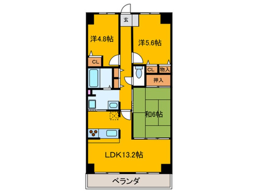 間取図 ルピナス泉大津