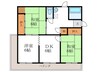円明寺ヶ丘団地L棟（201） 3DKの間取り