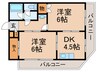 コ－ト－ＭＲ 2DKの間取り