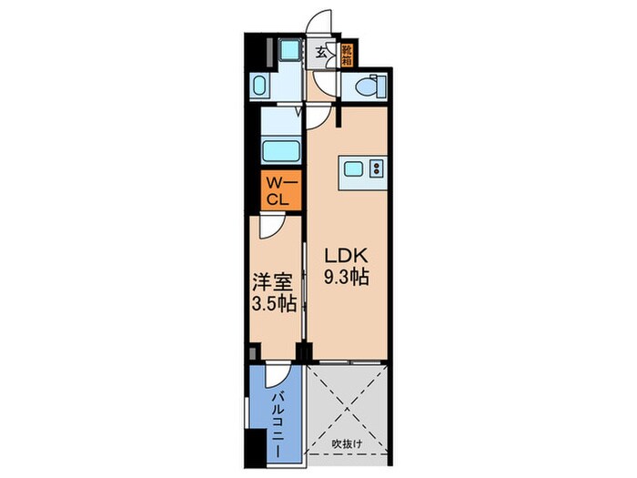 間取り図 ﾌﾟﾚｻﾝｽ堺筋本町ﾃﾞｨｽﾃｨﾆｰ(508)