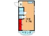 シャンティ－三矢No.２ 1Rの間取り