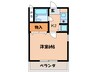 メゾンパール桂 1Kの間取り