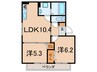 ユニヴェール垂水 2LDKの間取り
