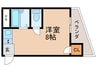 シャンティ－甲斐田 1Rの間取り