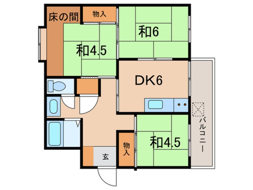 間取図 明舞第二団地5号棟（225）