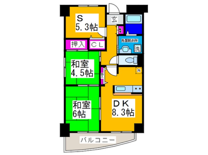 間取図 ルヴニール北野田