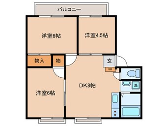 間取図 ブルージュ梅の里B棟