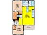 メゾン ブランカ 帝塚山 2LDKの間取り
