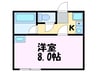 クオリティⅡ 1Kの間取り