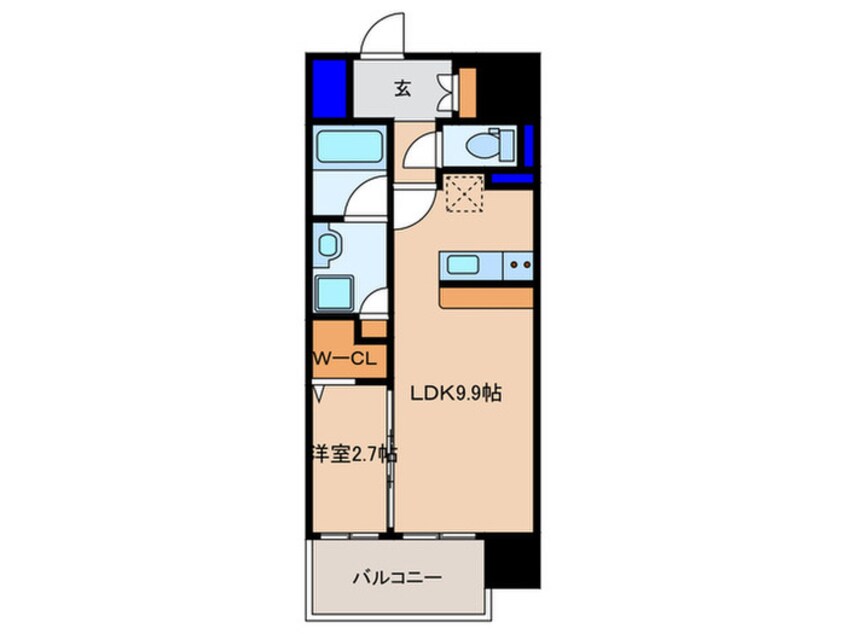 間取図 コンフォリア・リヴ南森町Q