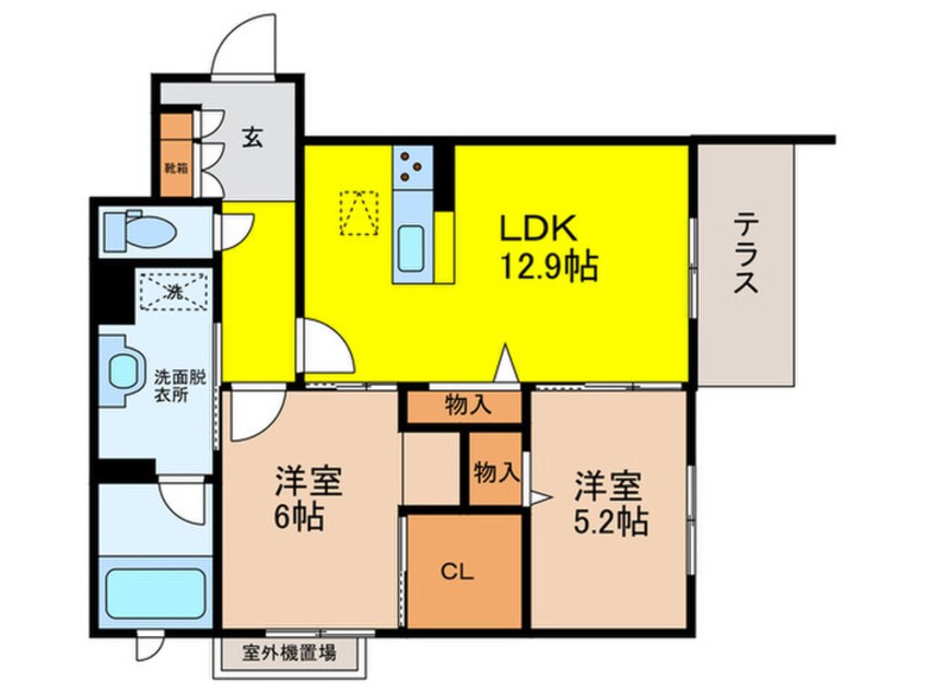 間取図 シャーメゾン プルメリア