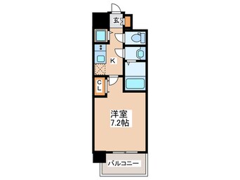 間取図 アドバンス難波南シャルム(1501)