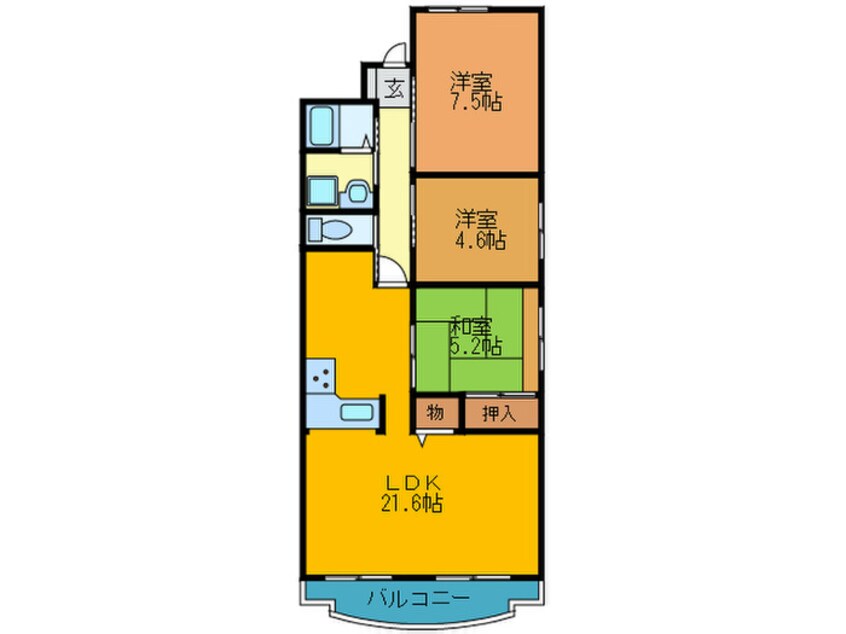 間取図 淀川パークハウス6号棟(1001)