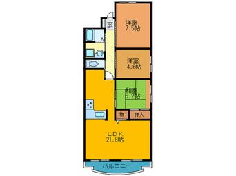 間取図 淀川パークハウス6号棟(1001)