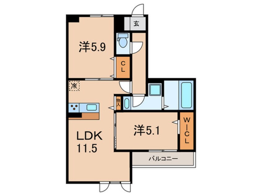 間取図 D-room 五反田