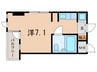 夙川羽衣町ﾊﾟｰｸ・ﾊｲﾑⅡ(303) 1Rの間取り