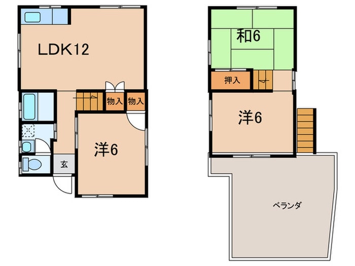 間取り図 魚住町清水貸家