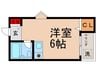 共生マンション 1Rの間取り