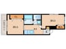板宿住宅ビル 2Kの間取り