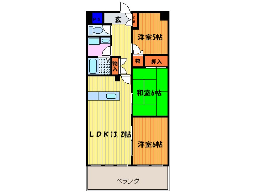 間取図 サウスビン