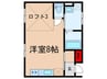 キャルムコ－ト交野 1Rの間取り