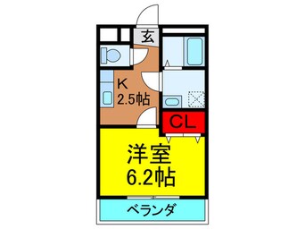 間取図 エクレ－ル南中振