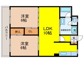 間取図 ハイツ南田辺(406)