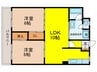 ハイツ南田辺(406) 2LDKの間取り