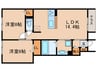 コスモパレスⅡ 2LDKの間取り