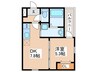 ﾌｼﾞﾊﾟﾚｽ住吉山之内Ⅲ番館 1DKの間取り