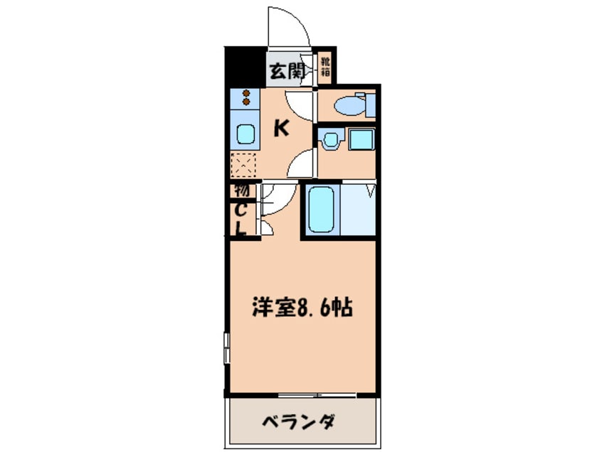 間取図 エスリ－ド烏丸五条駅前(601)
