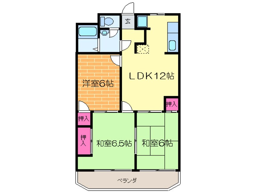 間取図 グランドハイツタカノ