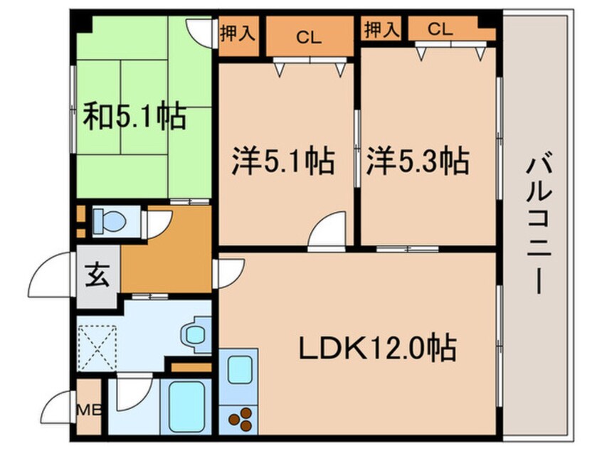 間取図 グロ－バルＫ