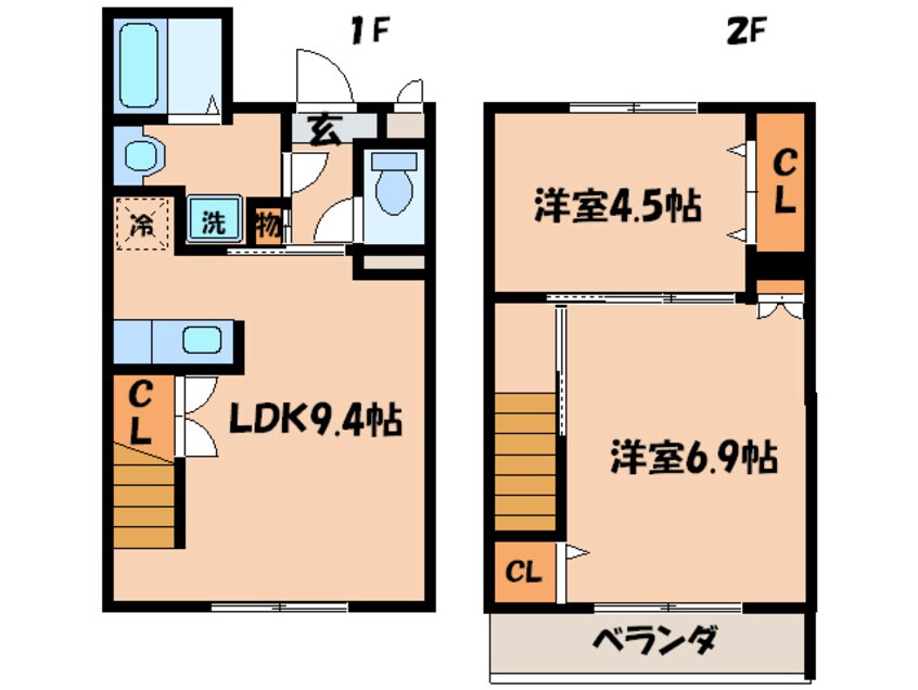 間取図 ＣＯＣＯ　ＨＩＧＡＳＨＩＮＯ