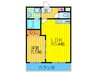 サンサーラ日光 1LDKの間取り