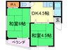 島尾マンション 2DKの間取り