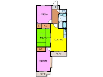 間取図 シュロス五月山Ⅰ