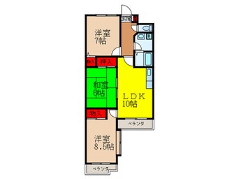 間取図 シュロス五月山Ⅰ