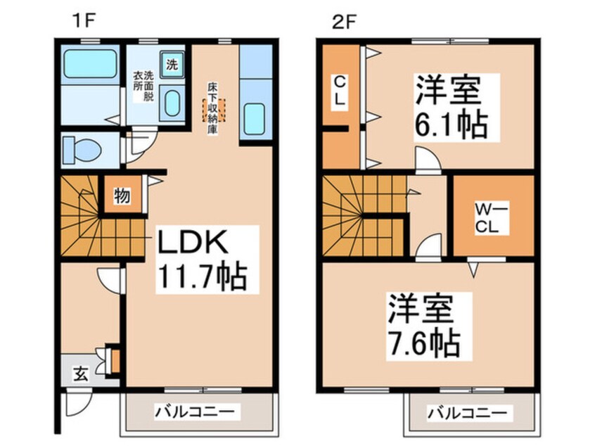 間取図 プロニティ－ヴィラＢ棟