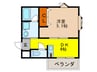 タウン千里中央 1DKの間取り