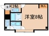 ディア夙川 1Kの間取り