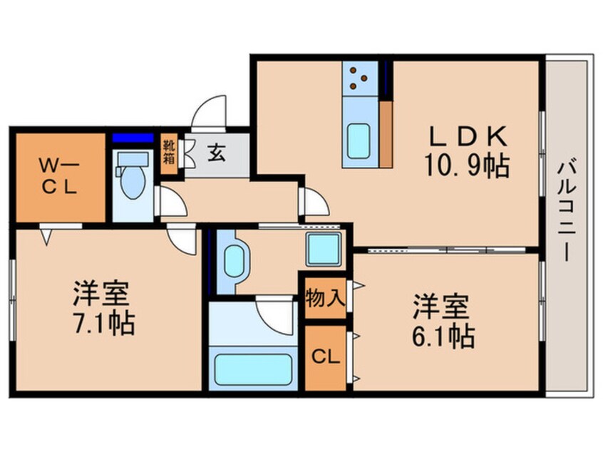 間取図 フェリーチェファミリア　B棟